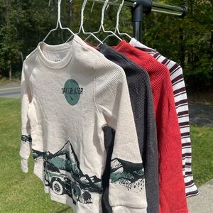 Kids Long Sleeve Thermal Shirt - BUNDLE (4)